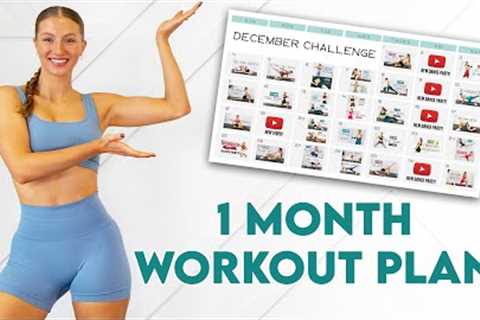 DECEMBER WORKOUT PLAN - 1 Month Workout Challenge!